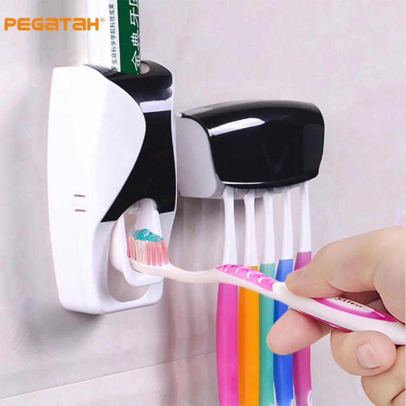 Wall Anchor Plastic - Dispenser Automatico di Dentifricio, Mensola Portaspazzolino