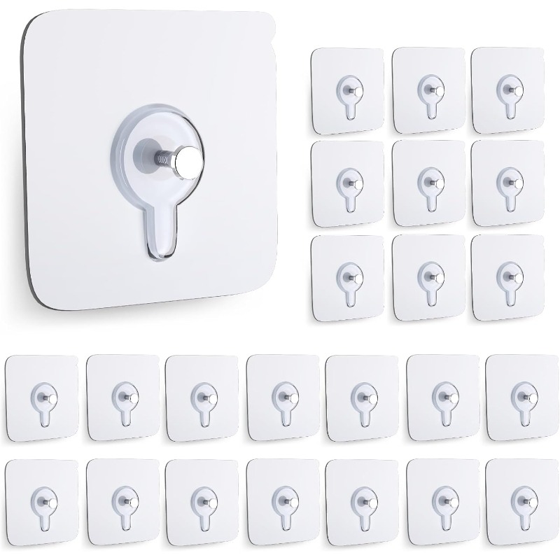 Wall Anchor Plastic - Ganci adesivi da parete da 24