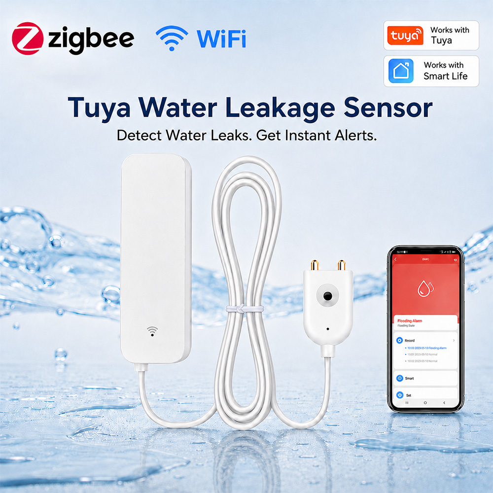 Home Improvement Hardware - Sensore di perdite d'acqua ZigBee WiFi,