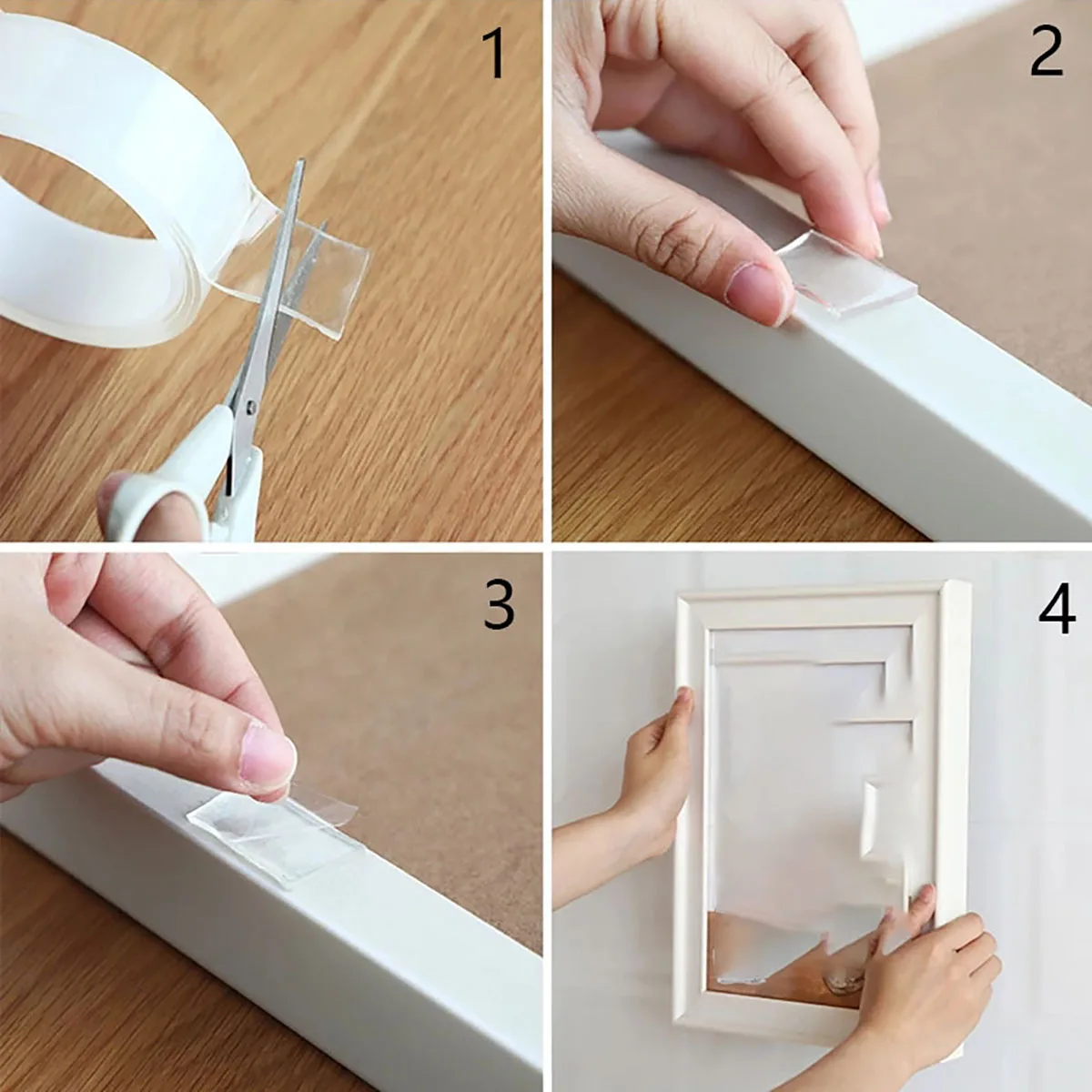 Home Improvement Tools - Nastro Nano Biadesivo Trasparente Riutilizzabile Impermeabile